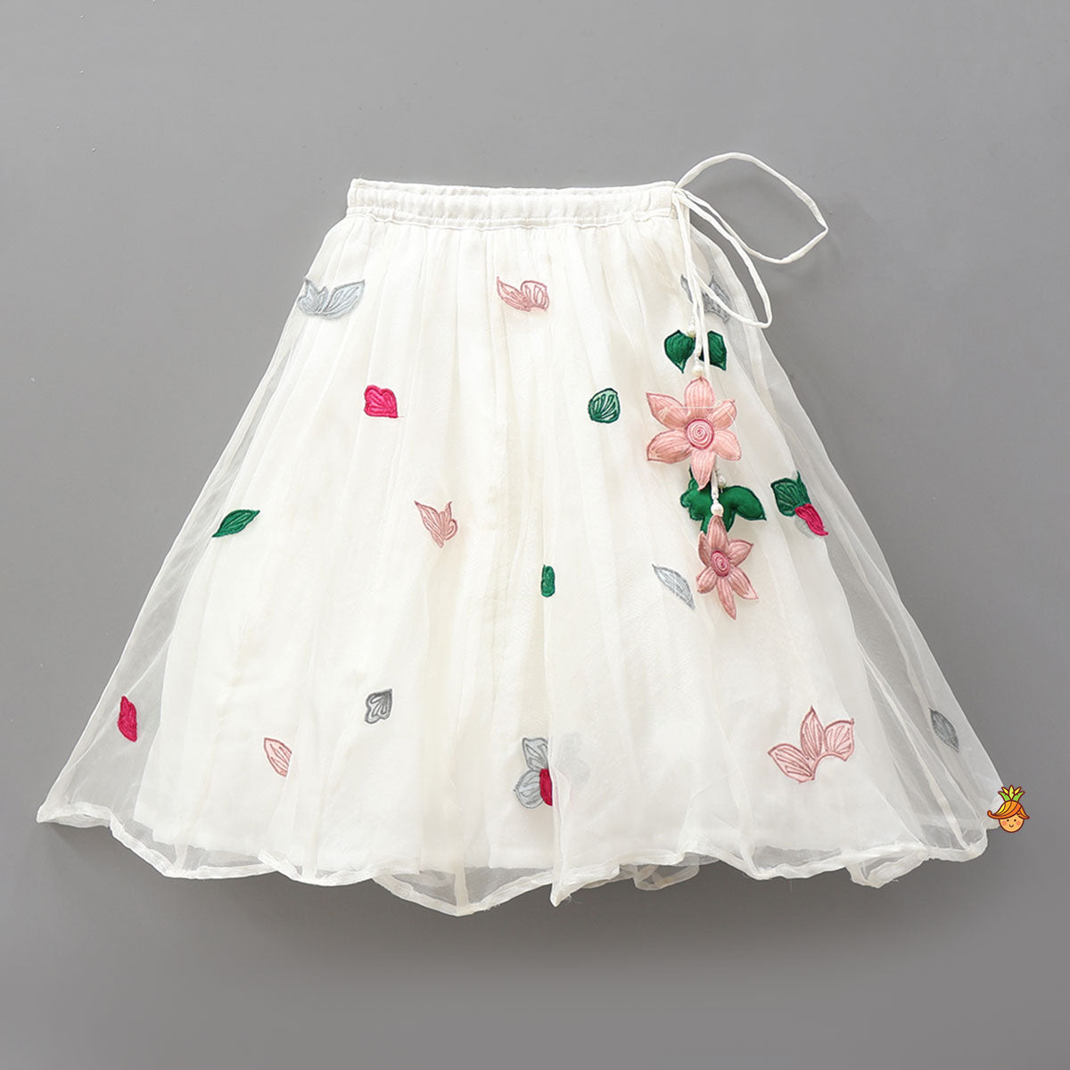 Floral Applique Top And Lehenga