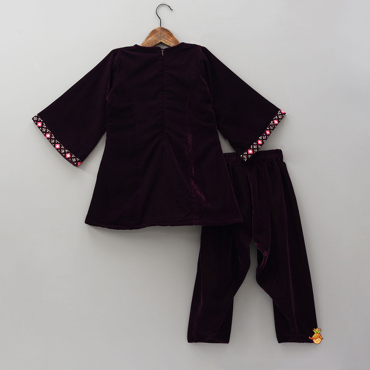 Stylish Velvet Kurti With Salwar And Dupatta