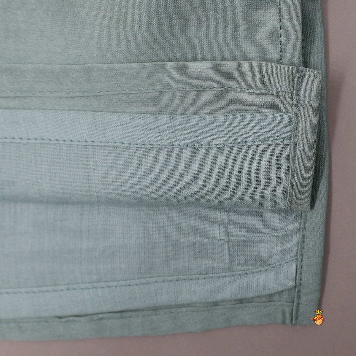 Mandarin-Collar Kurta With Heart-Embroidered Jacket And Pyjama