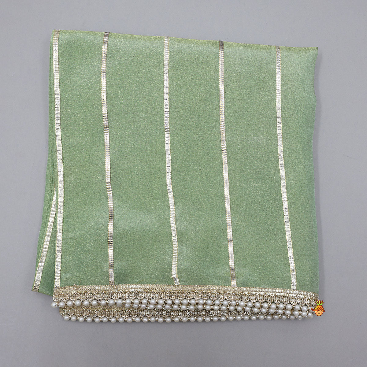 Shimmery Front Open Embroidered Top And Layered Sharara With Contrasting Dupatta