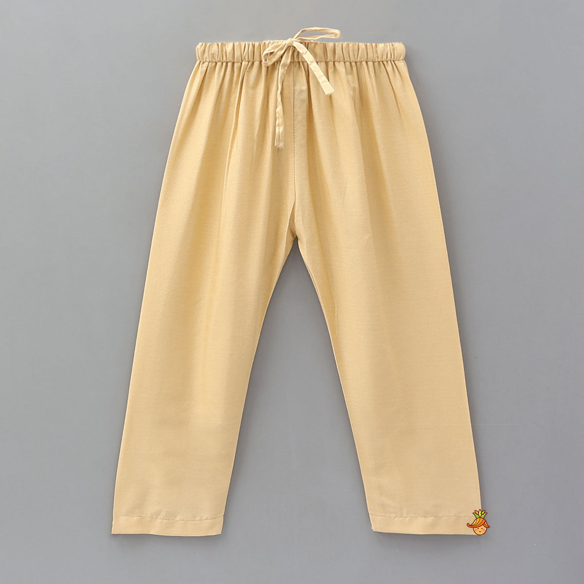 Curved Hem Ethnic Kurta With Printed Jacket And Pyjama