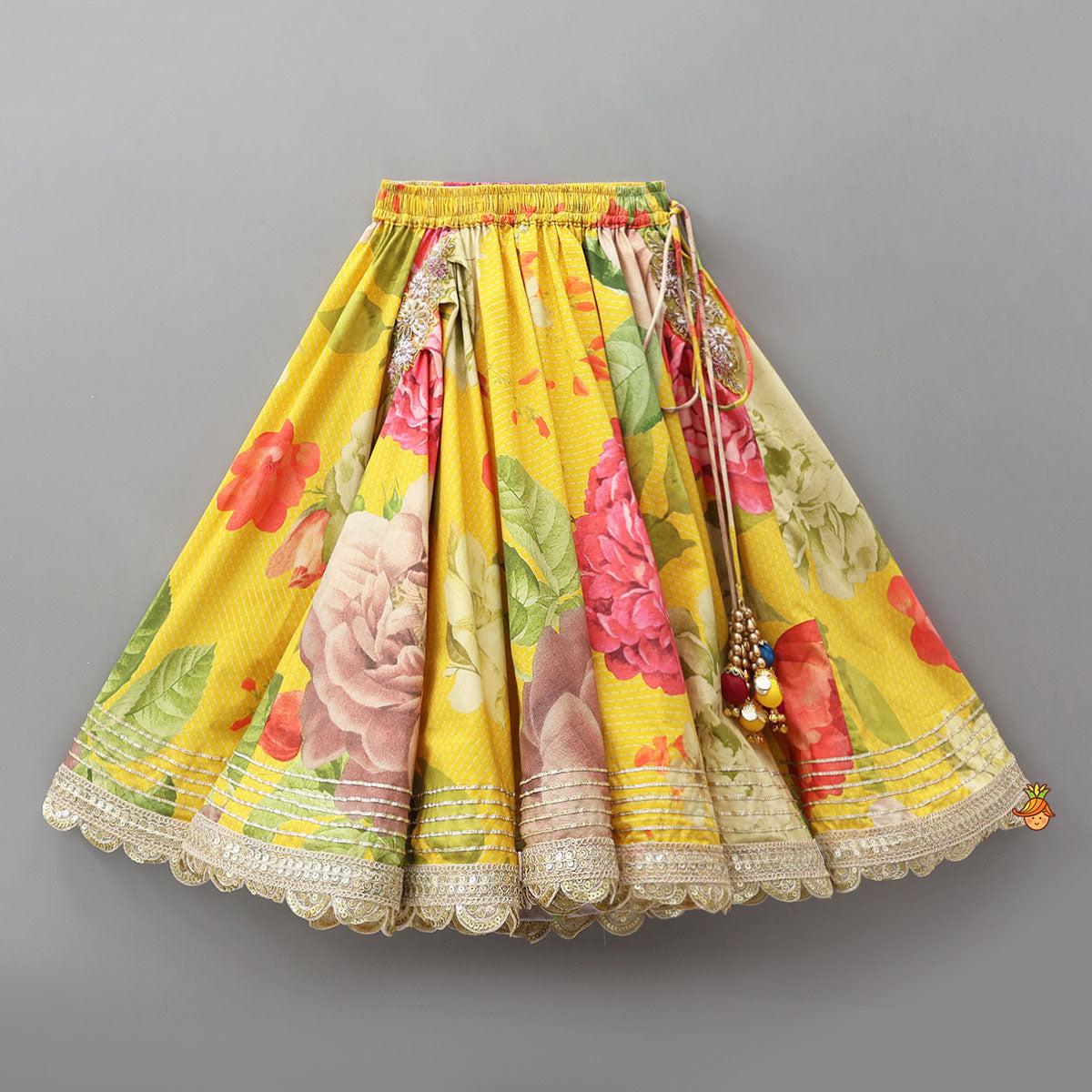 Cut Dana And Sequin Embroidered Top With Flared Lehenga And Dupatta