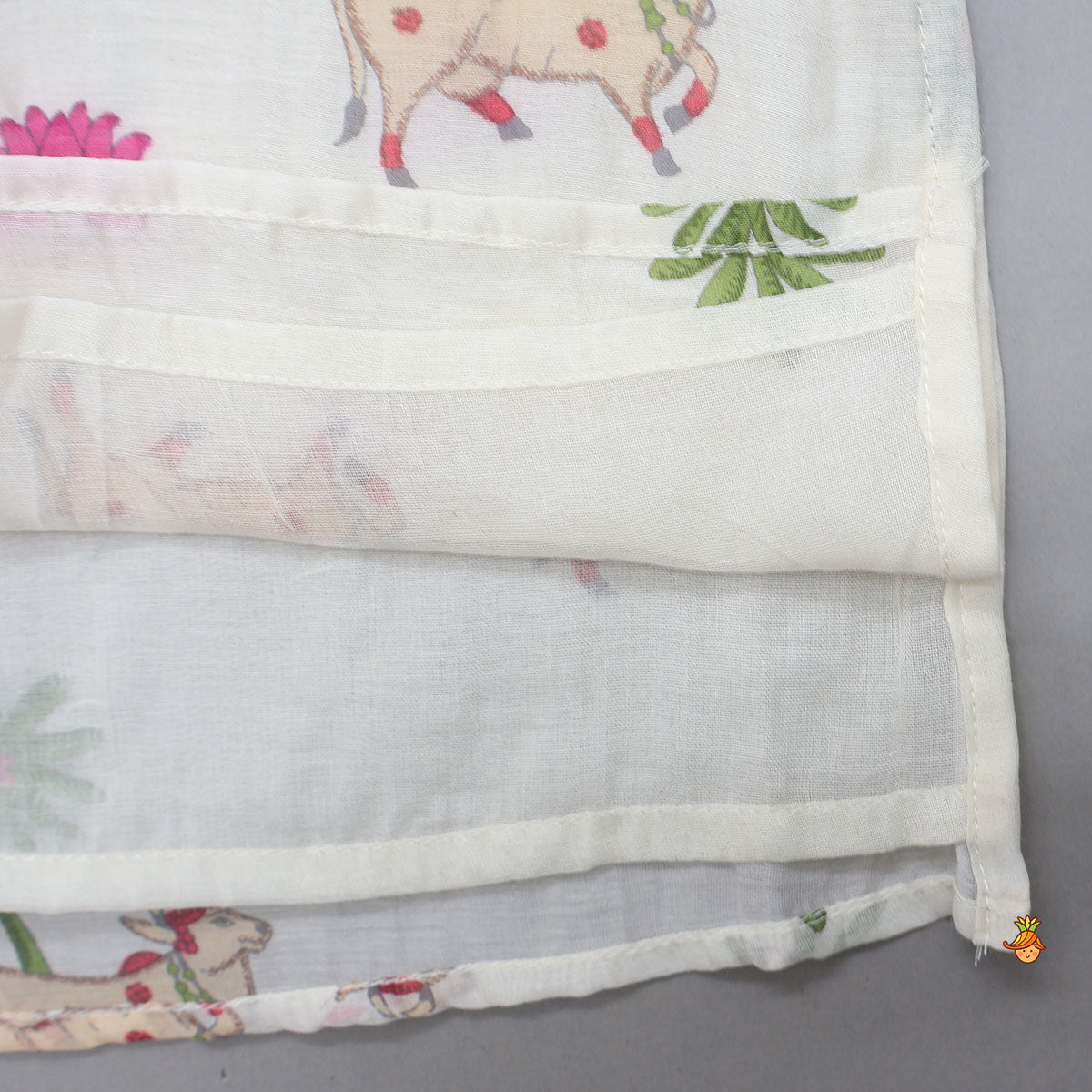 Front-Open Printed Kurta With Pyjama