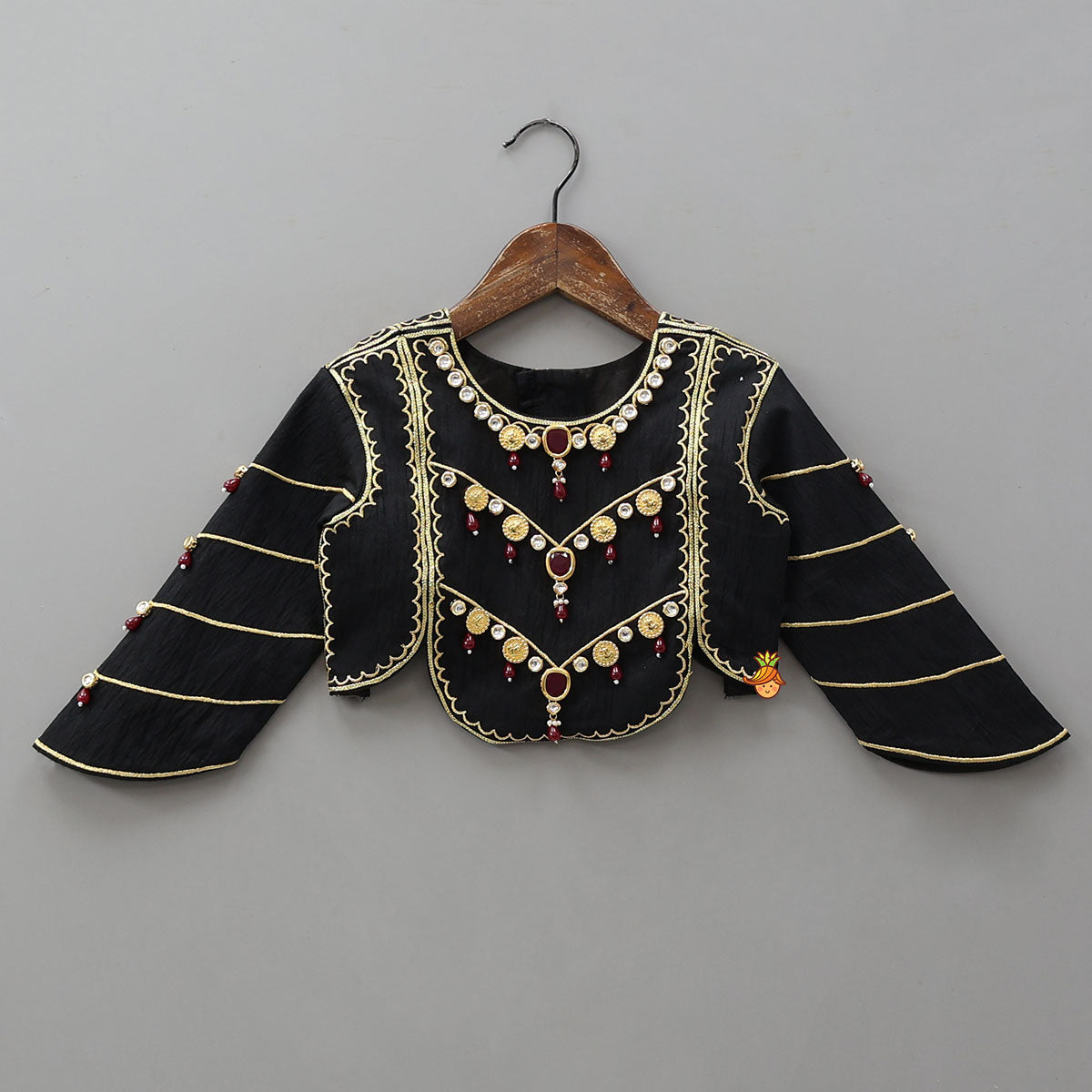 Embellished Stylish Sleeve Top With Lehenga And Dupatta