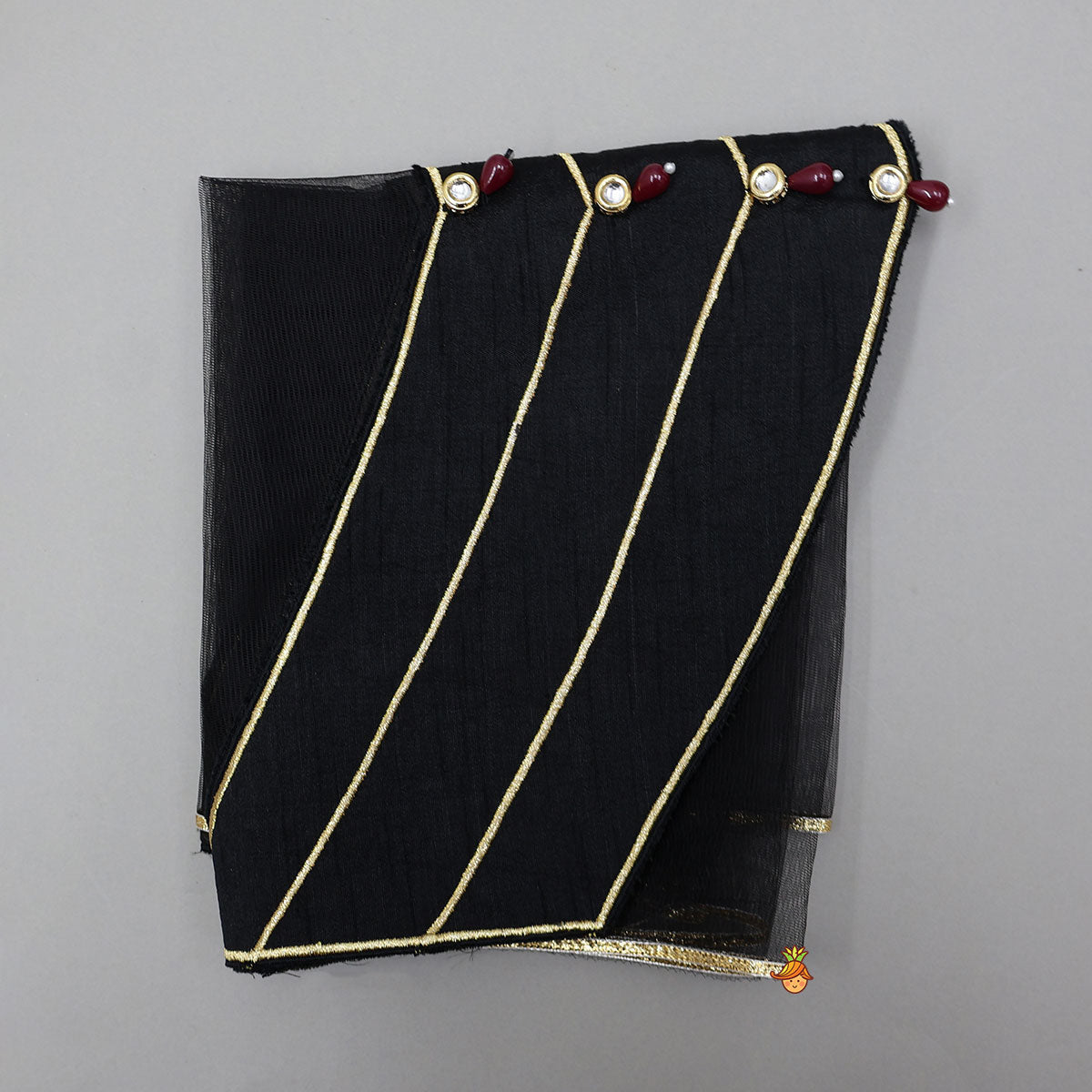 Embellished Stylish Sleeve Top With Lehenga And Dupatta