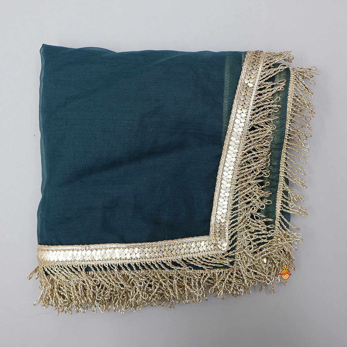 Side-Knot Detailed Elegant Kurti And Sharara With Matching Dupatta