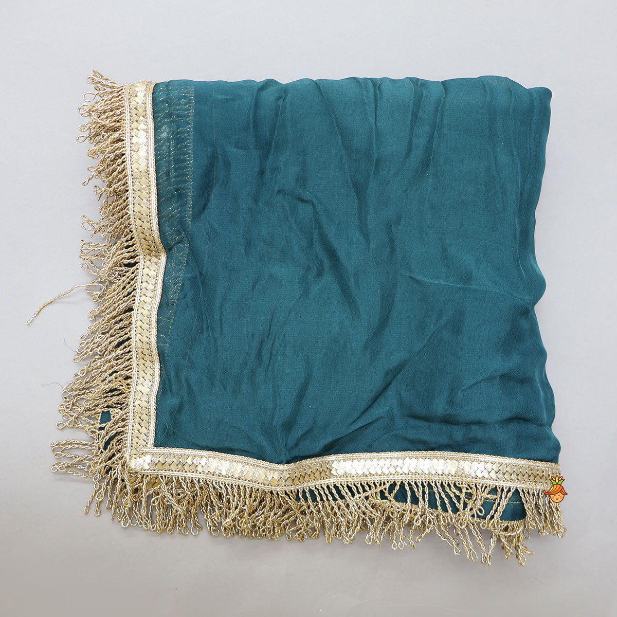 Side-Knot Detailed Elegant Kurti And Sharara With Matching Dupatta