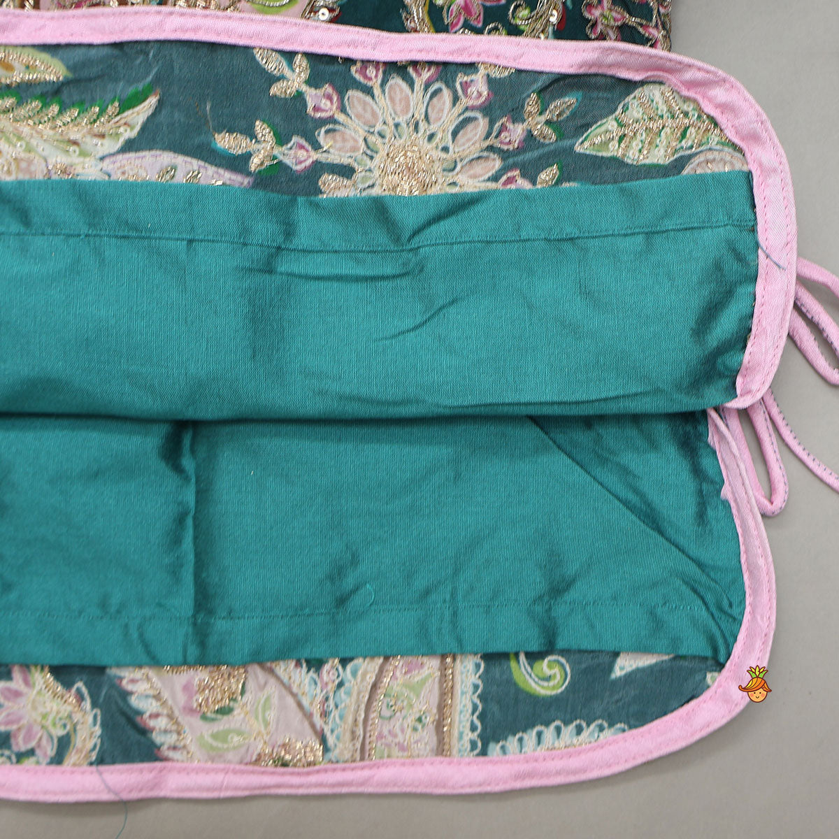 Side-Knot Detailed Elegant Kurti And Sharara With Matching Dupatta