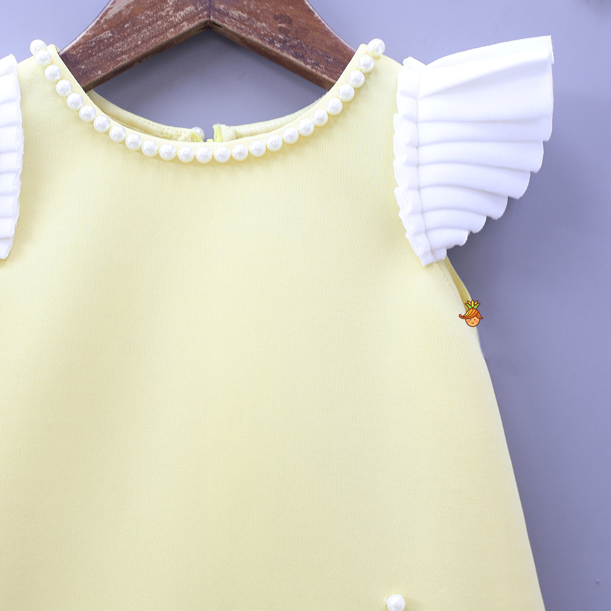 Jungle-Themed Embroidered Dress With Hair Clip