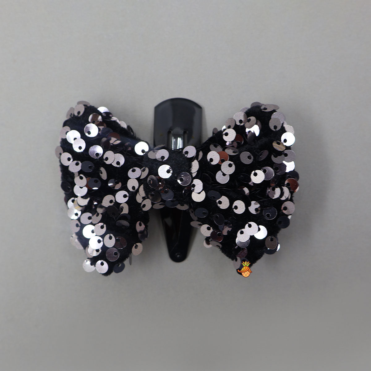 Sequin Bow Embellished Scuba Dress With Bow Hair Clip