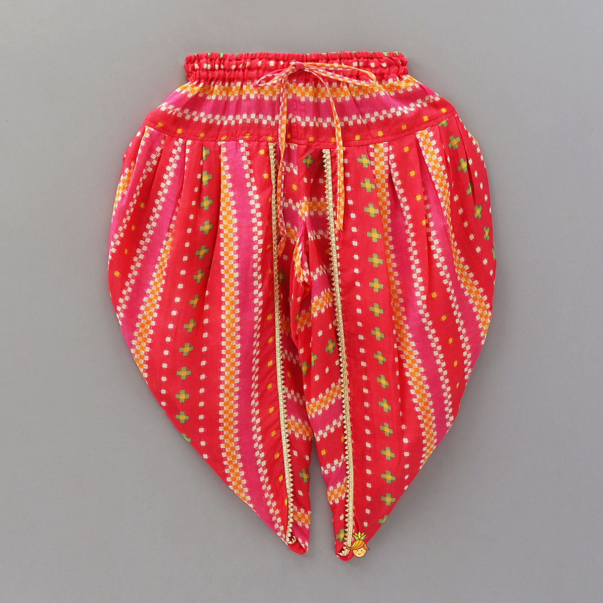 Dual Side Knot Detail Kurti And Dhoti