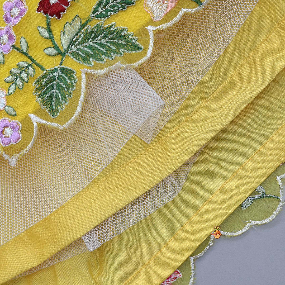 Collar Neck Front-Open Top And Heavy Embroidered Lehenga