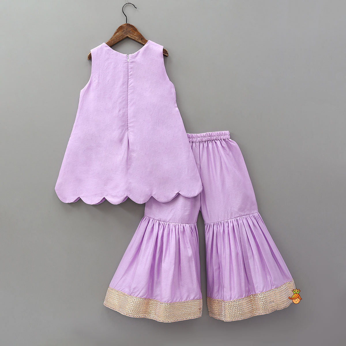 Booti Floral Embroidered Kurti With Sharara And Dupatta