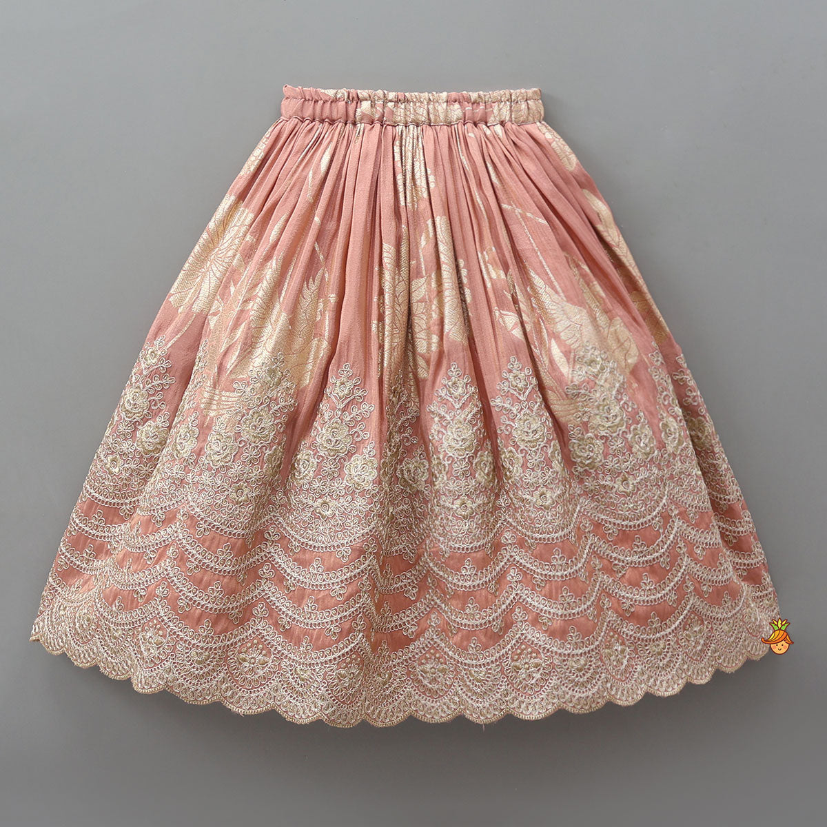 Blazer-Style Top And Scalloped Hem Lehenga