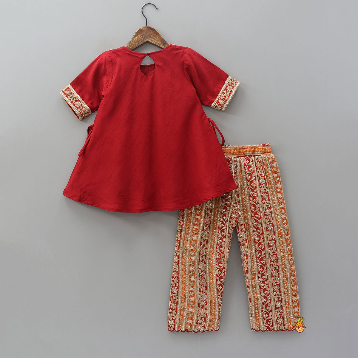 Embroidered Yoke Kurti And Pant