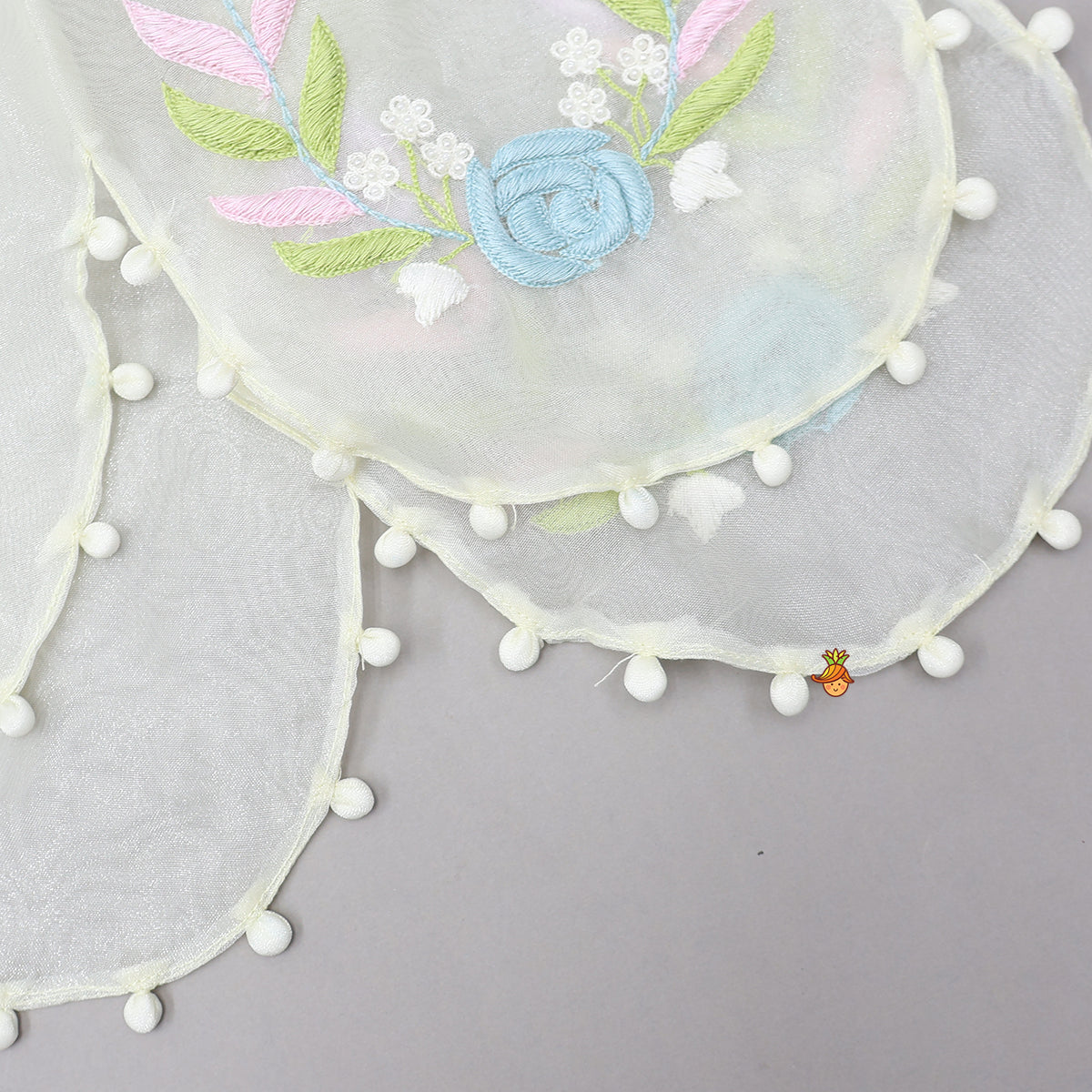 Bow Adorned Inner Top With Hand Embroidered Jacket And Sharara With Floral Sling Bag