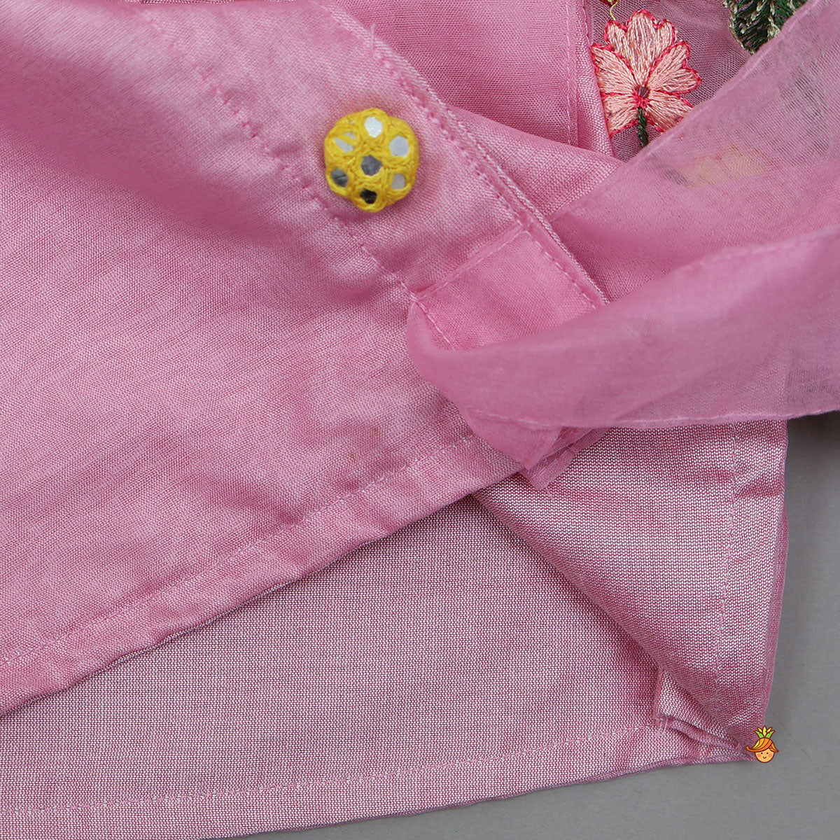 Collar Neck Front-Open Top And Heavy Embroidered Lehenga