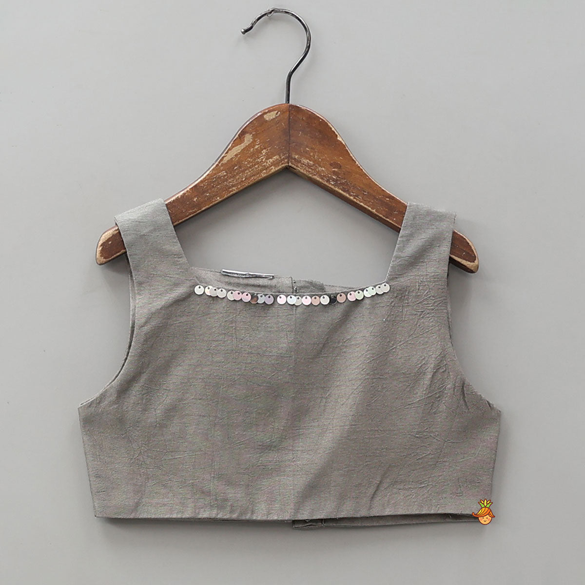 Beautiful Top With Open Jacket And Layered Net Lehenga