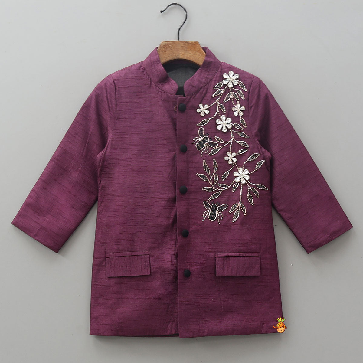 Elegant Floral Embellished Kurta And Pyjama
