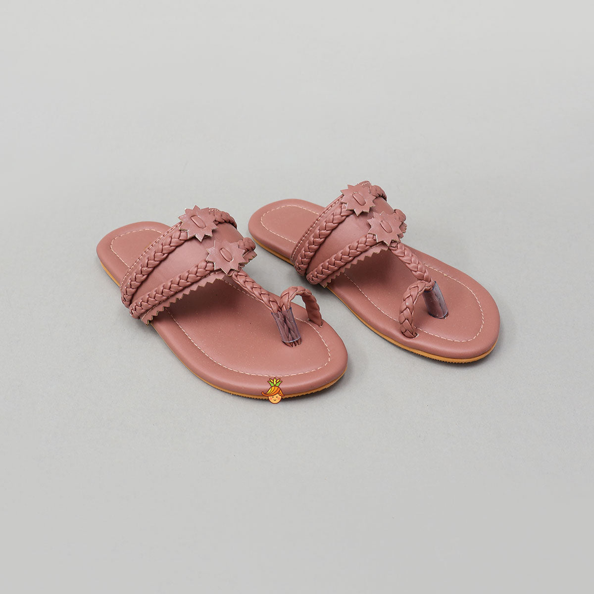 Ethnic Kolhapuri Flats With Braided Detailing