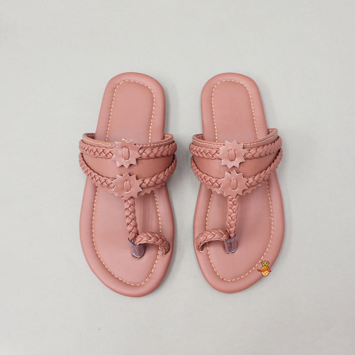 Ethnic Kolhapuri Flats With Braided Detailing