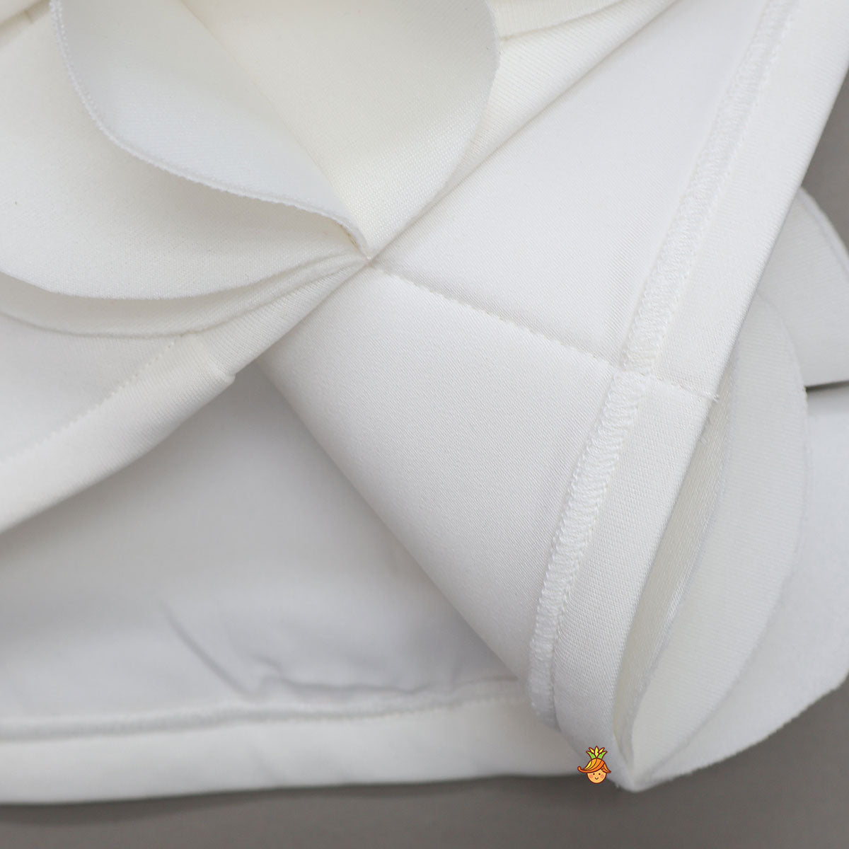 Ruffle Hem Dress With Bow Adornment