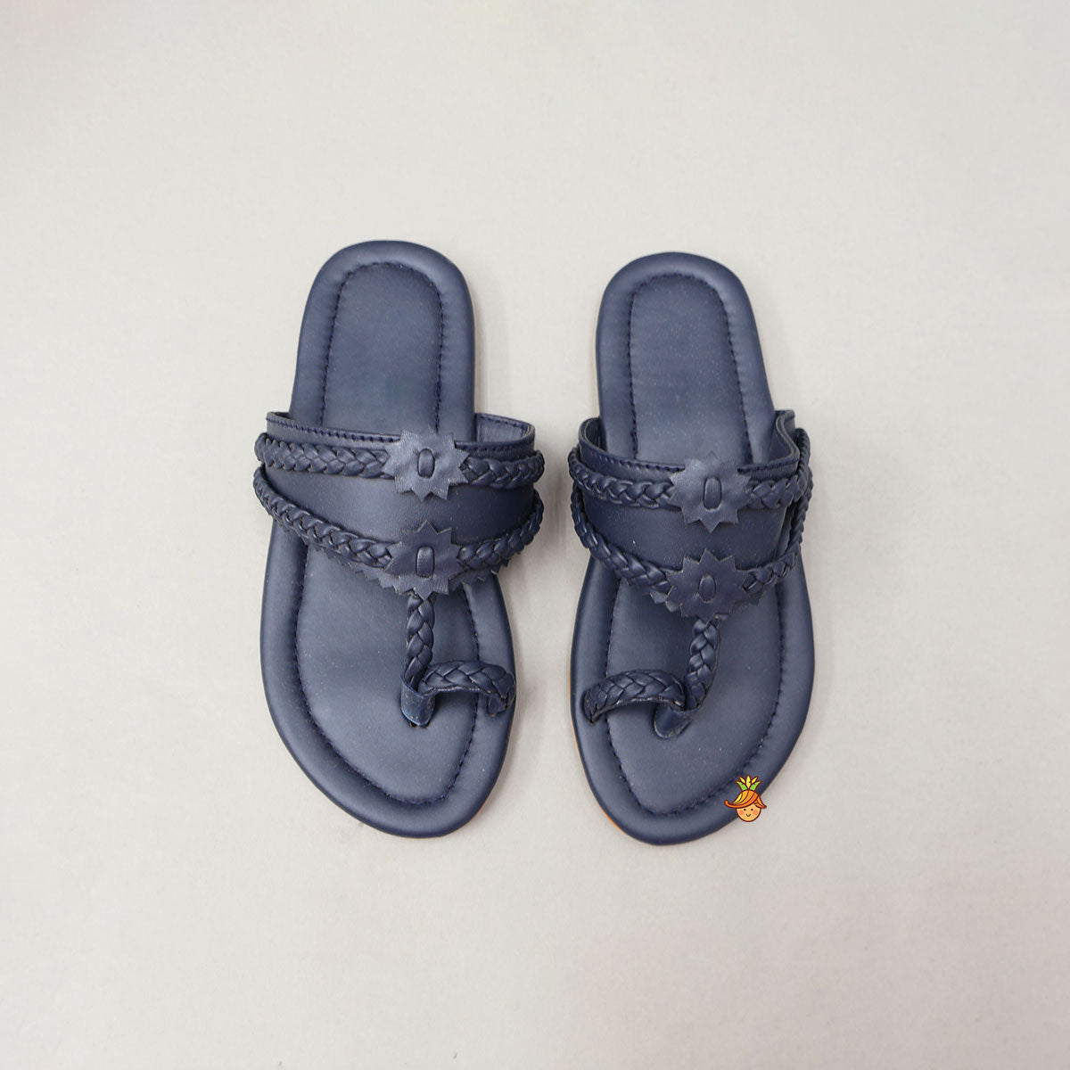 Classic Toe-Ring Kolhapuri Flats With Braided Detailing