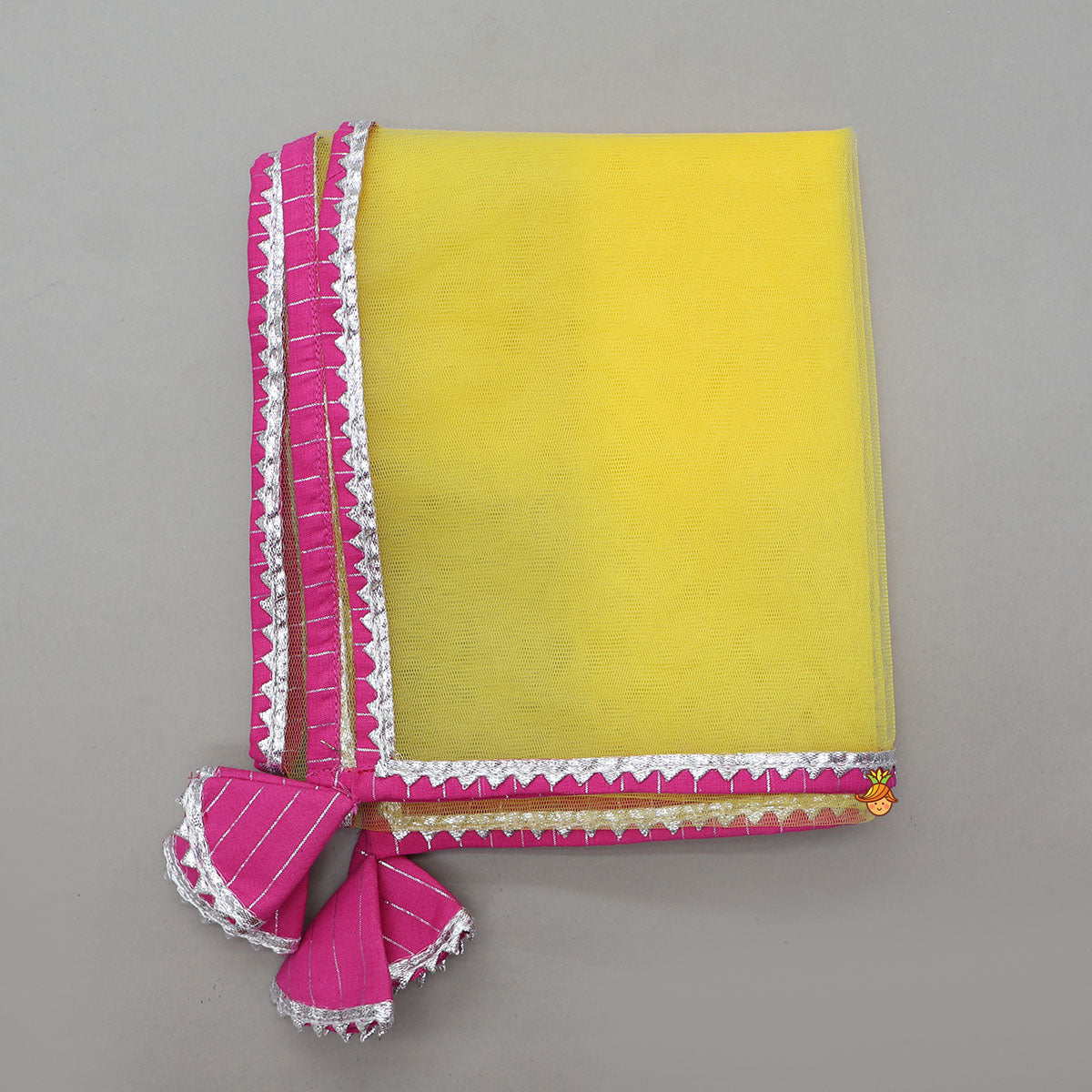 Lurex Striped Kurti And Pant With Contrasting Dupatta