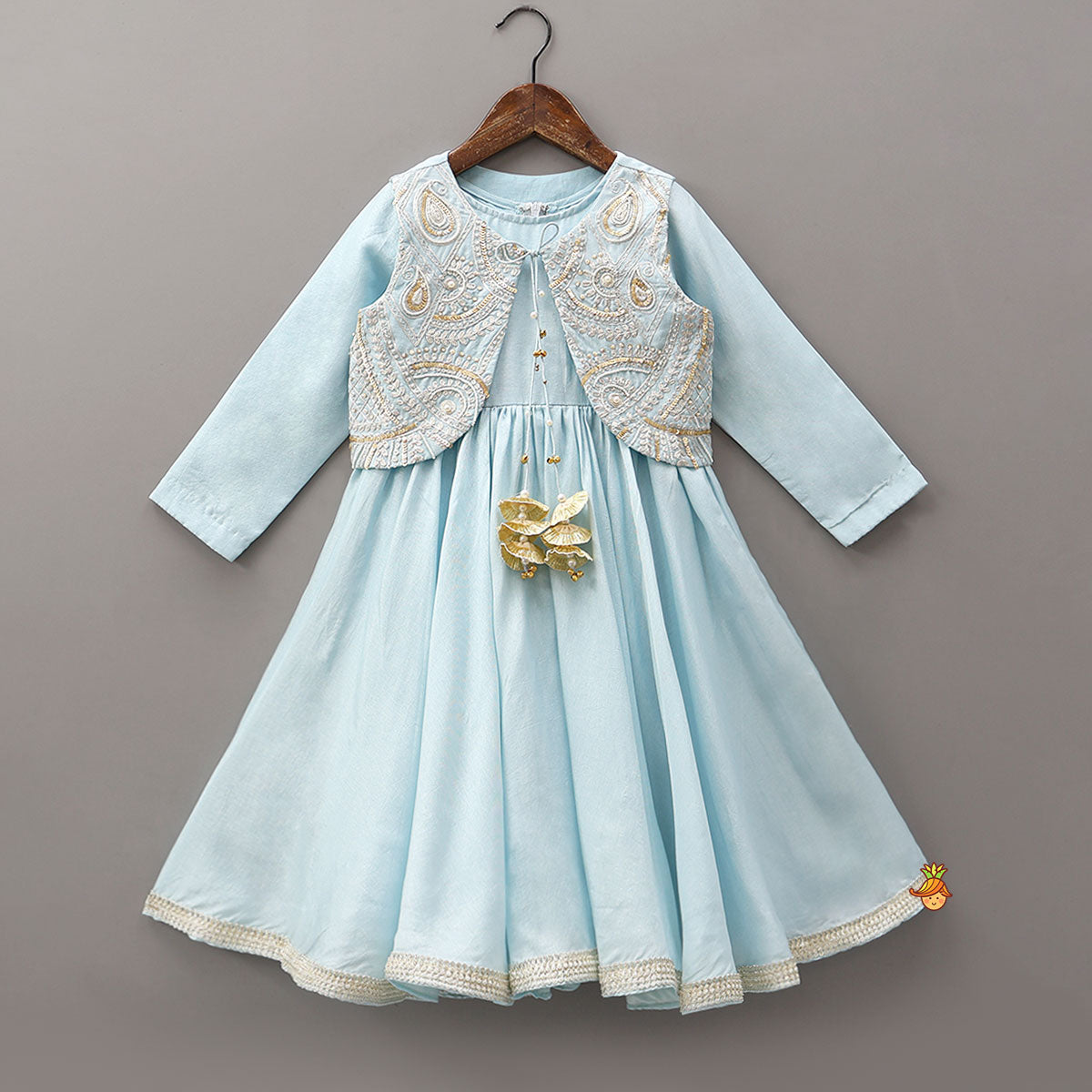 Ethnic Anarkali Style Kurti With Embroidered Jacket