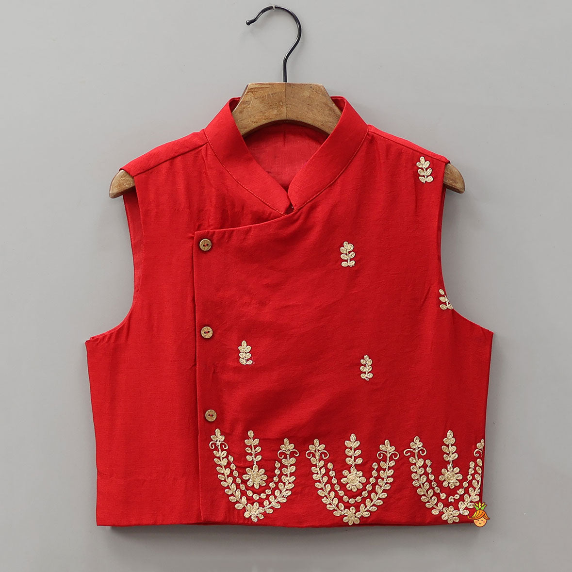 Ethnic Kurta With Embroidered Jacket And Pyjama