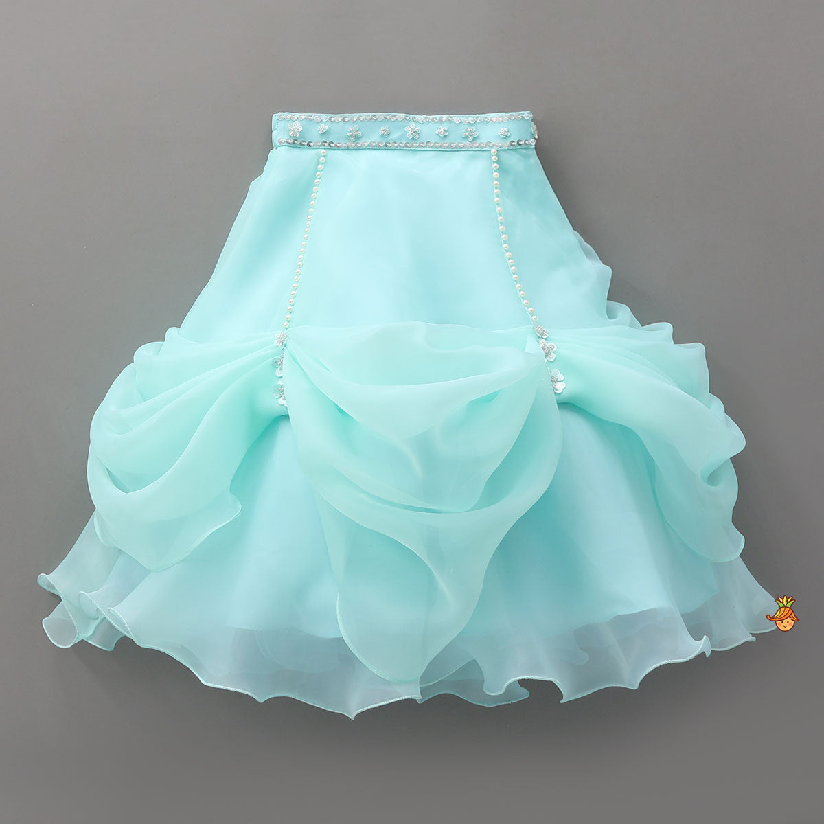 Spaghetti Straps Top And Gathered Stylish Lehenga With Dupatta