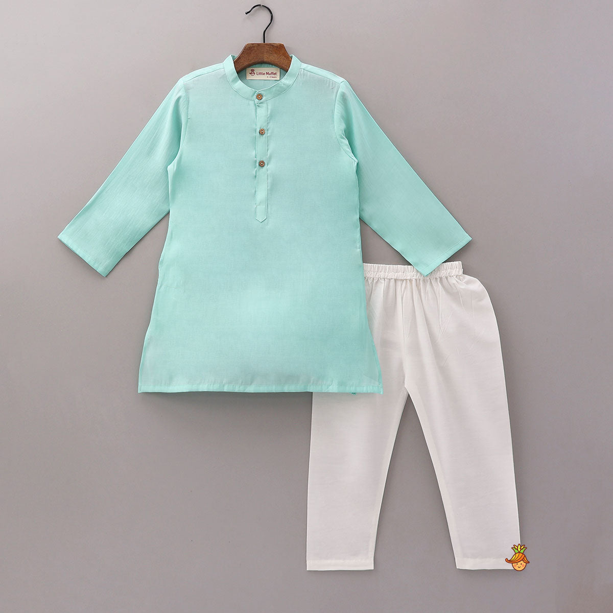 Ethnic Kurta With Embroidered Jacket And Pyjama
