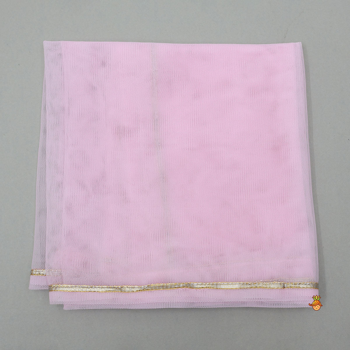 Curved Hem Top And Palazzo With Net Dupatta