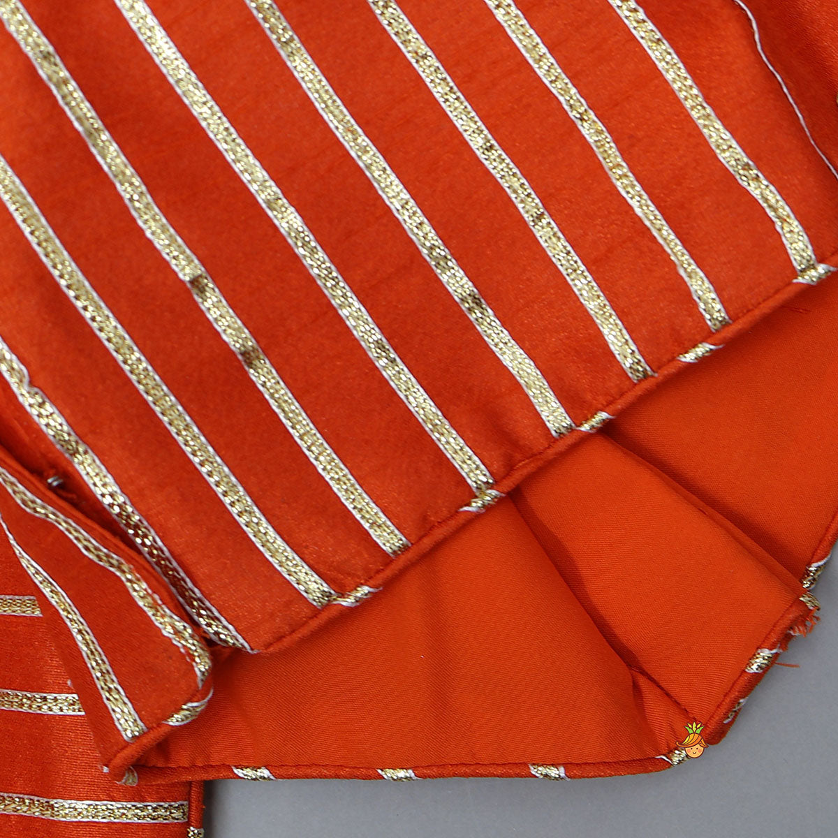 Stunning Gota Lace Detail Top And Lehenga With Matching Dupatta