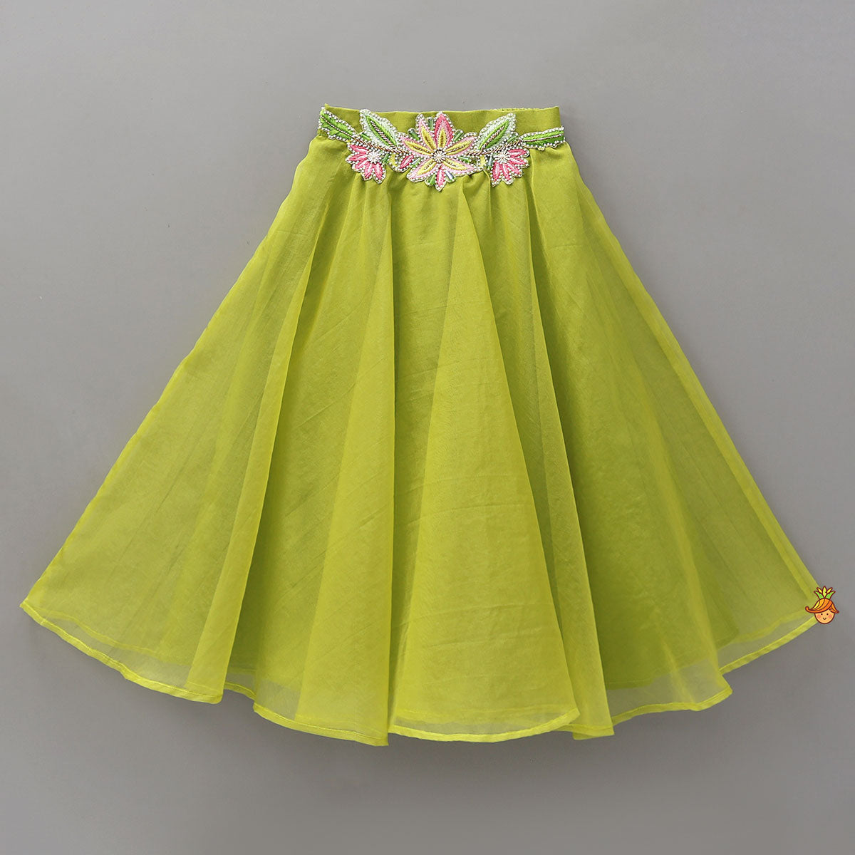 Charming Fringed Shiny Top And Lehenga