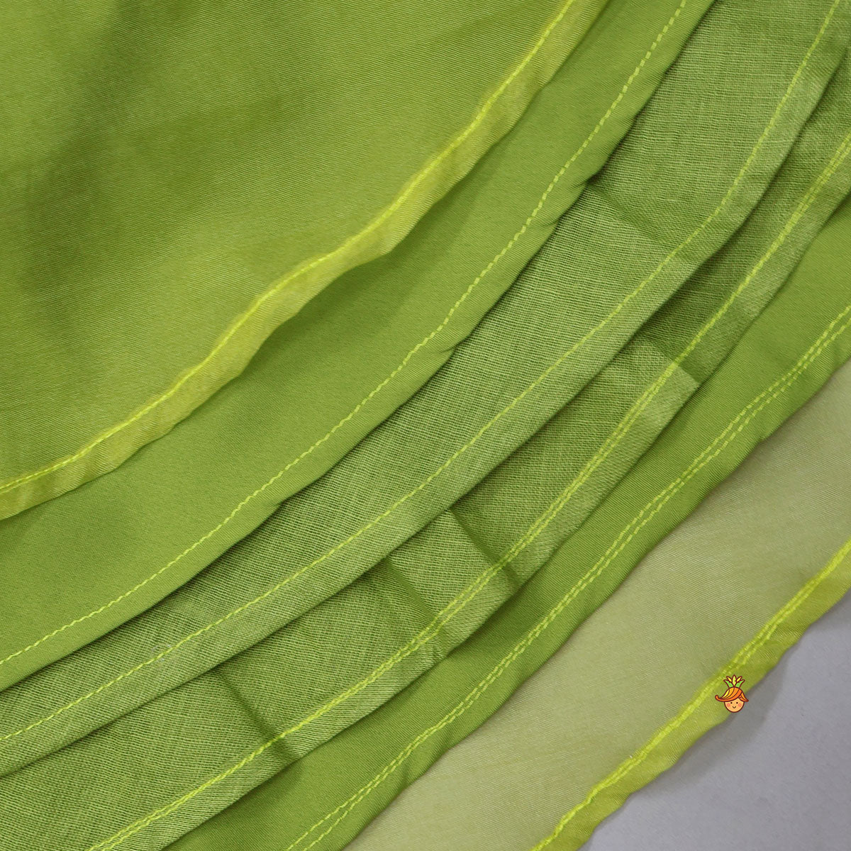 Charming Fringed Shiny Top And Lehenga