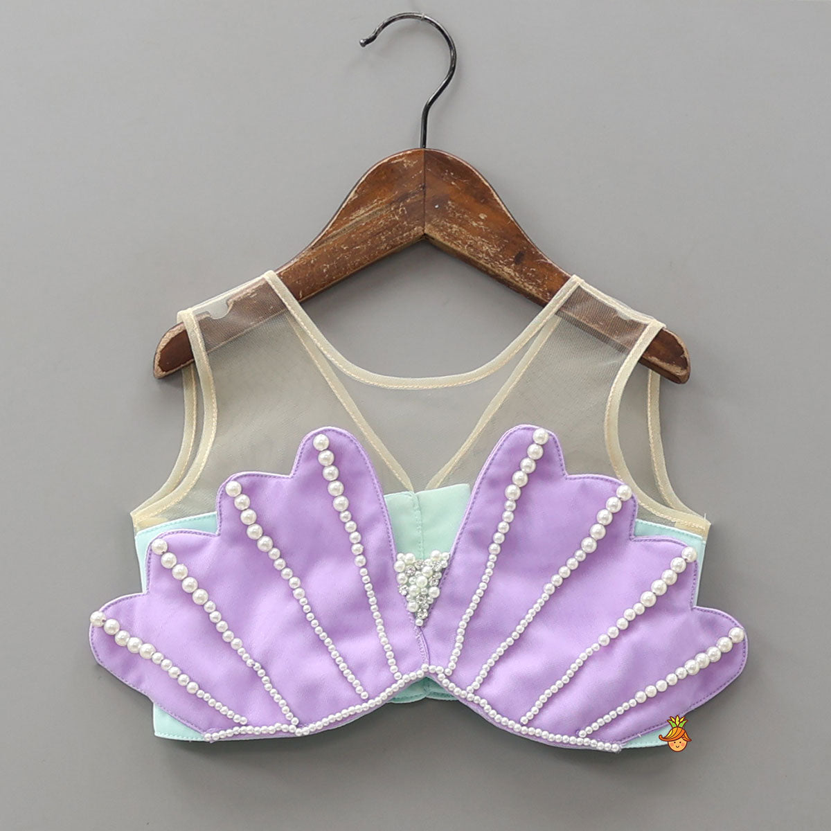 Stunning Top And Reversible Sequin Detail Mermaid-Style Skirt With Ribbon Hairband