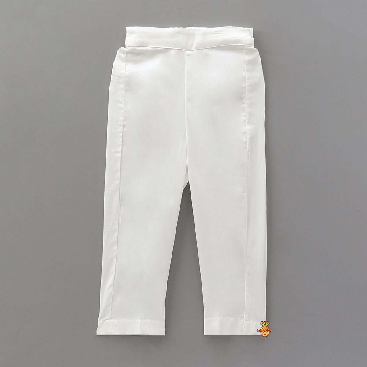 Curved Hem Kurta With Printed Jacket And Pyjama