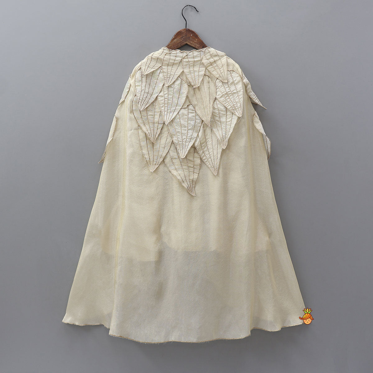 Dress With Applique Work Shimmery Cape