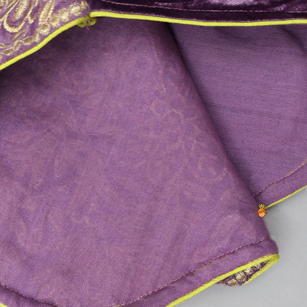 Charming Stylish Embroidered Velvet Top With Matching Lehenga