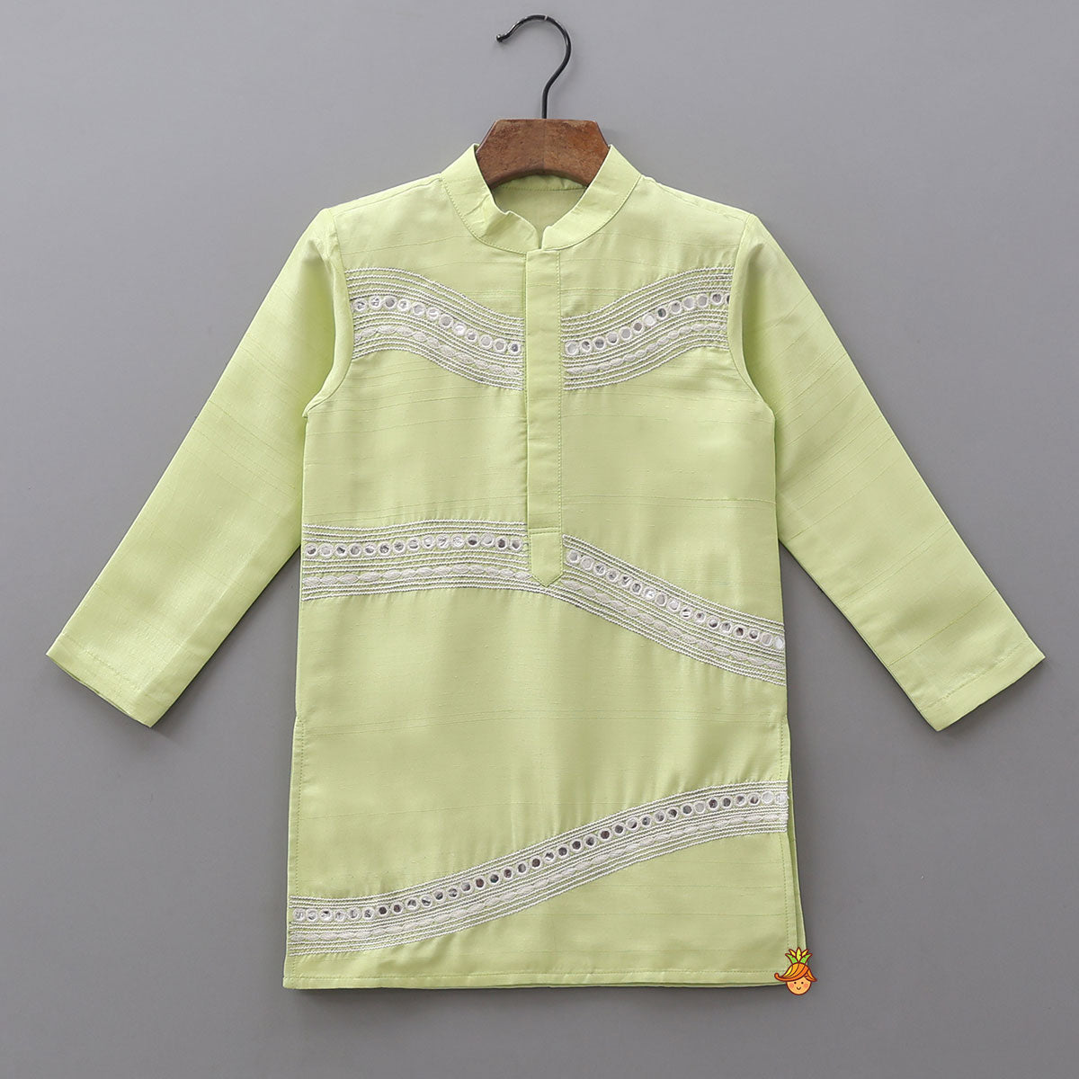 Beautiful Hand-Embroidered Kurta And Pyjama