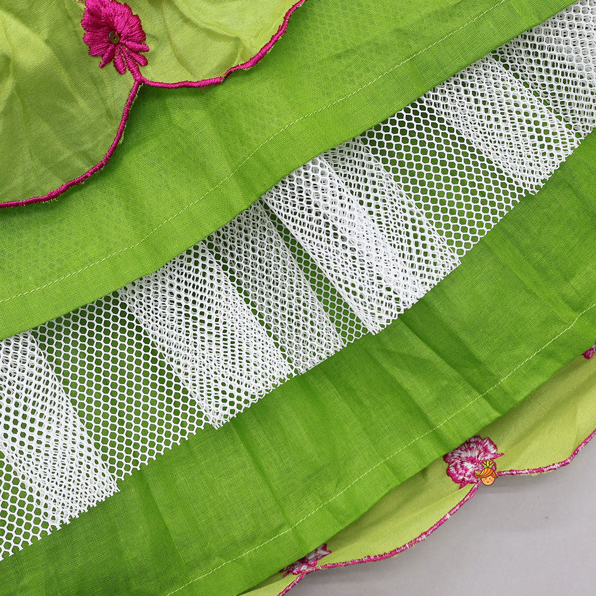 Front-Open Zari Embroidered Top And Lehenga