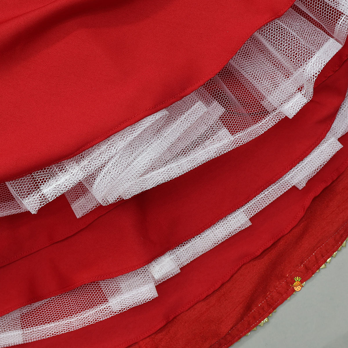 Gorgeous Gota Lace Detail Top And Lehenga With Matching Dupatta