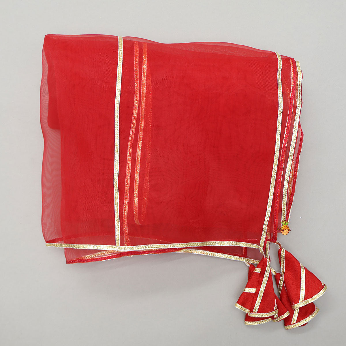 Gorgeous Gota Lace Detail Top And Lehenga With Matching Dupatta