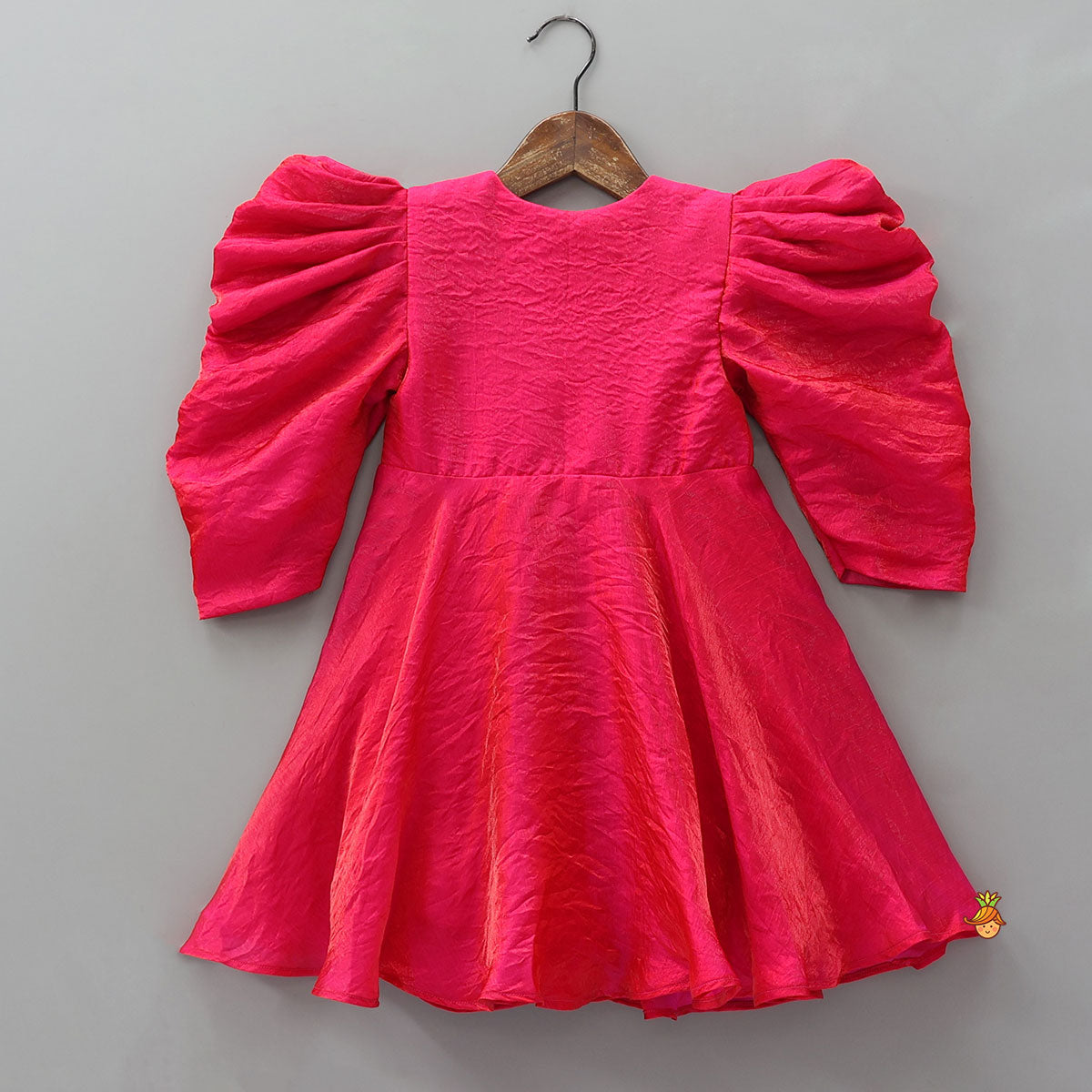 Adorable Shimmery Kurti With Embroidered Jacket And Flared Palazzo