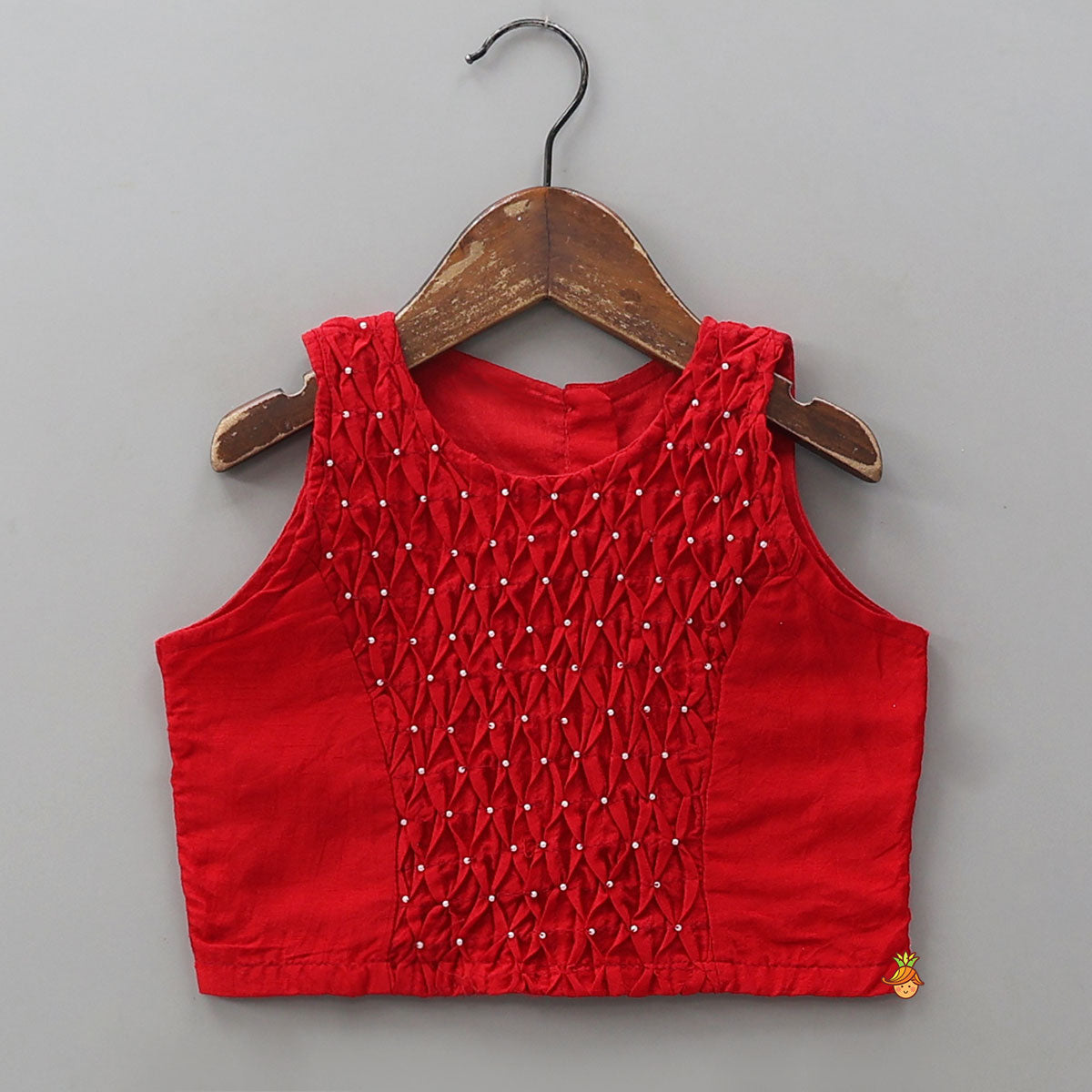 Elegant Top And Multi-Panel Colour-Block Lehenga With Mirror Work Dupatta