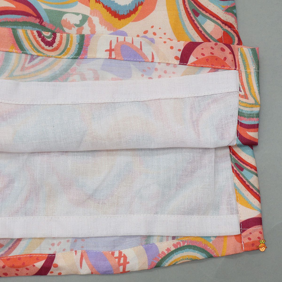 Printed Side-Flap Kurta And Churidar