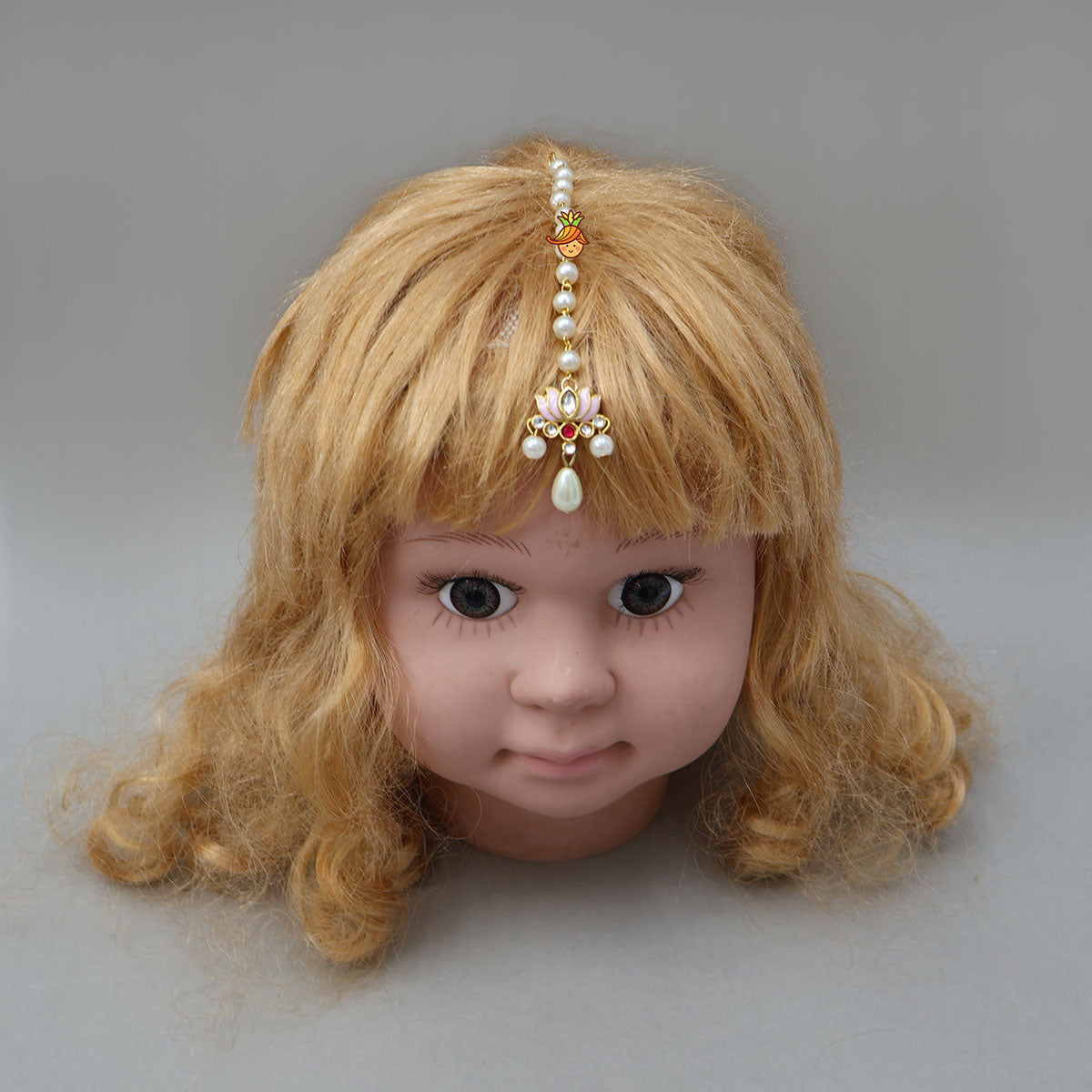 Elegant Lotus Chain Maang Tikka