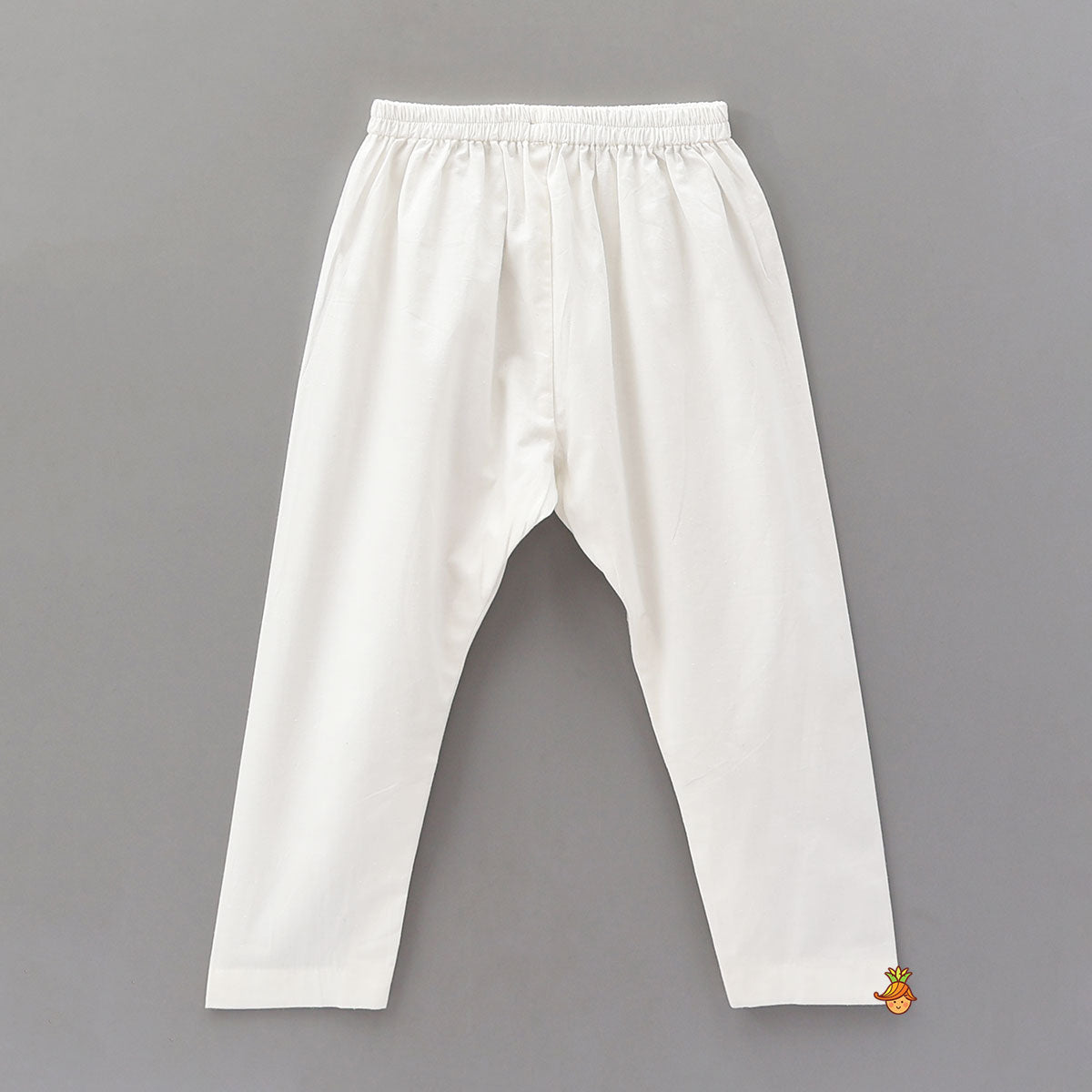 Heart-Shaped Printed Yoke Cotton Kurta With Pyjama