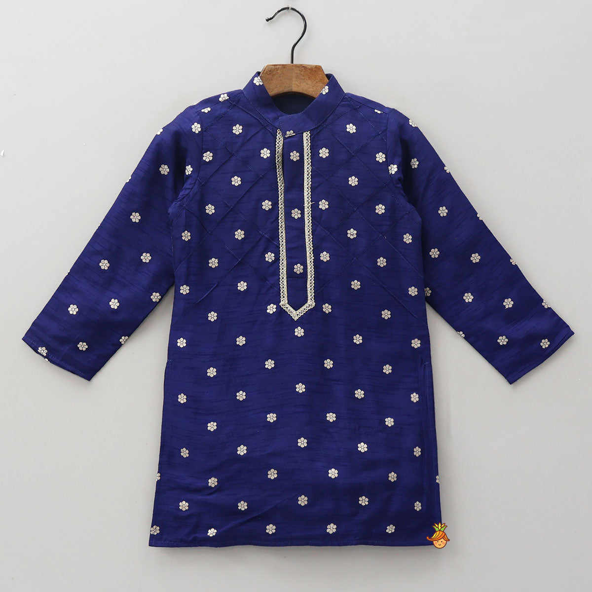 Floral Booti Work Kurta With Pyjama